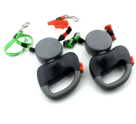 Automatic Retractable Double Dog Leash