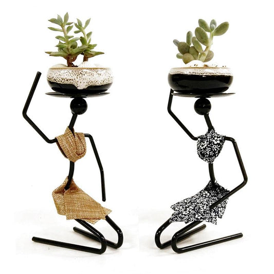 Abstract Woman Plant-Candle Holder - At Home Living